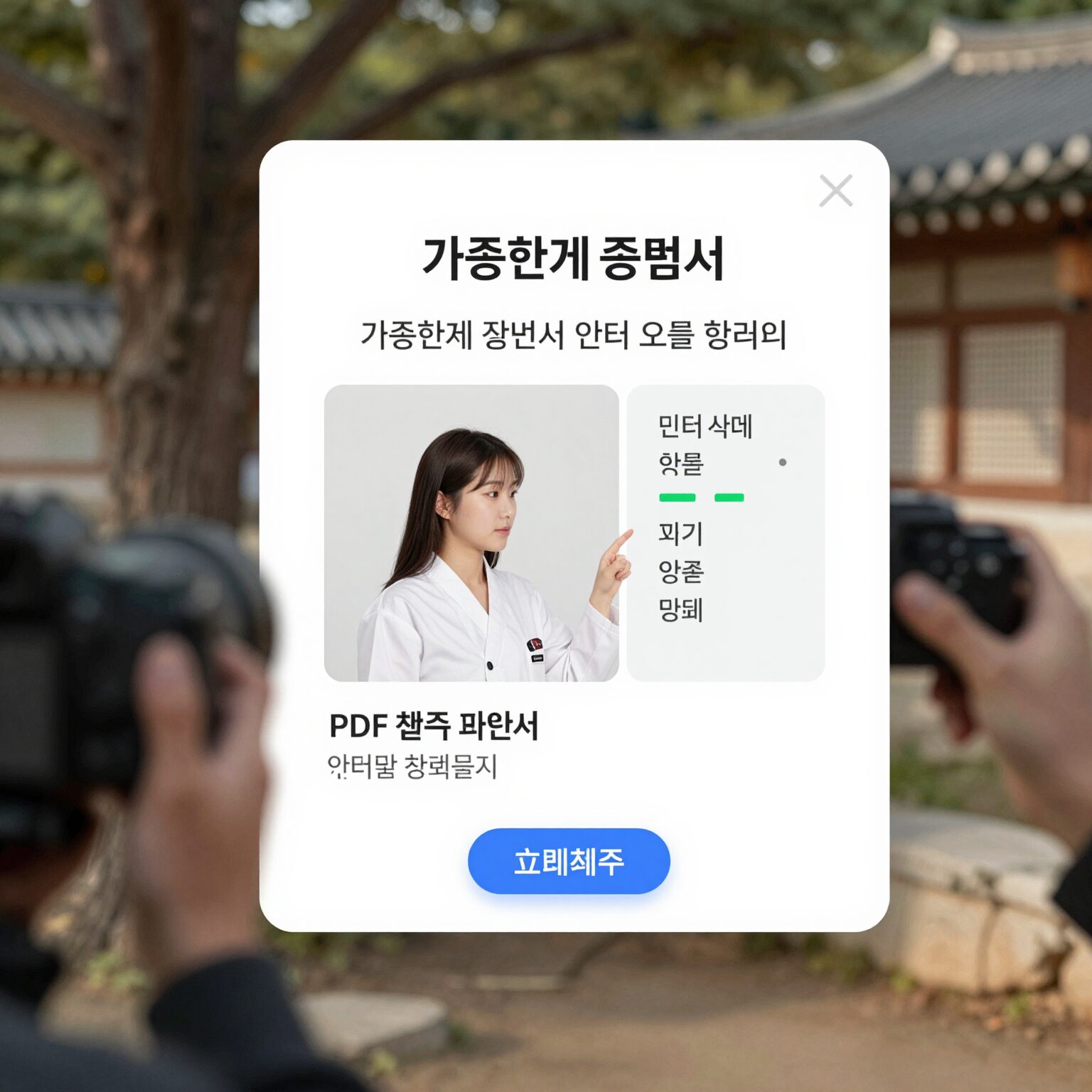 가족관계증명서 인터넷 발급 화면에서 PDF 저장 선택하는 모습