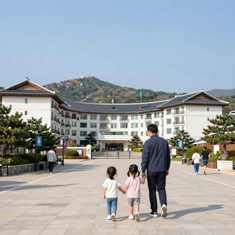 강원도 리조트 가족 여행 숙소 전경 사진
