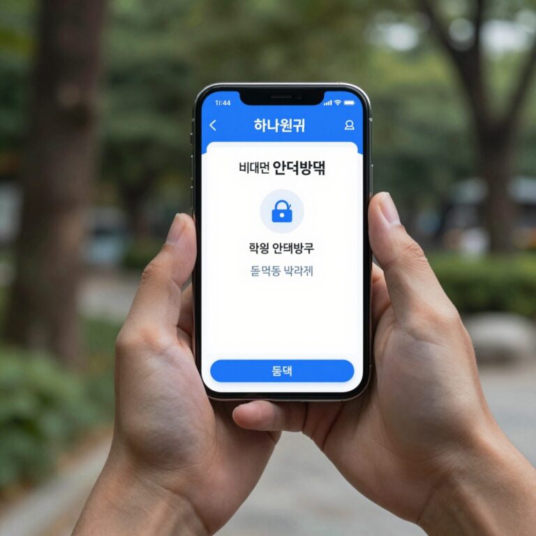 하나은행 하나원큐 앱으로 비대면 인터넷뱅킹 등록 화면