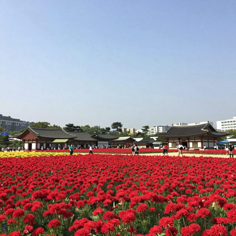 함안 연꽃테마파크 아라홍련과 법수홍련이 어우러진 전경