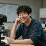 허영만 작가의 최근 프로필 사진, 밝은 표정으로 작업실에서 포즈를 취하고 있다.