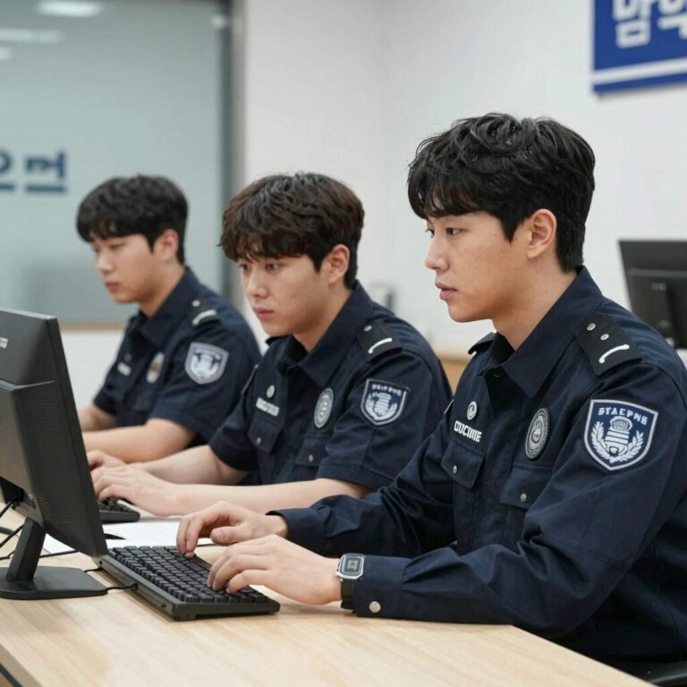 히든아이 출연진 김성주와 3 COPS 팀이 함께 스튜디오에서 CCTV 영상을 분석하고 있는 모습