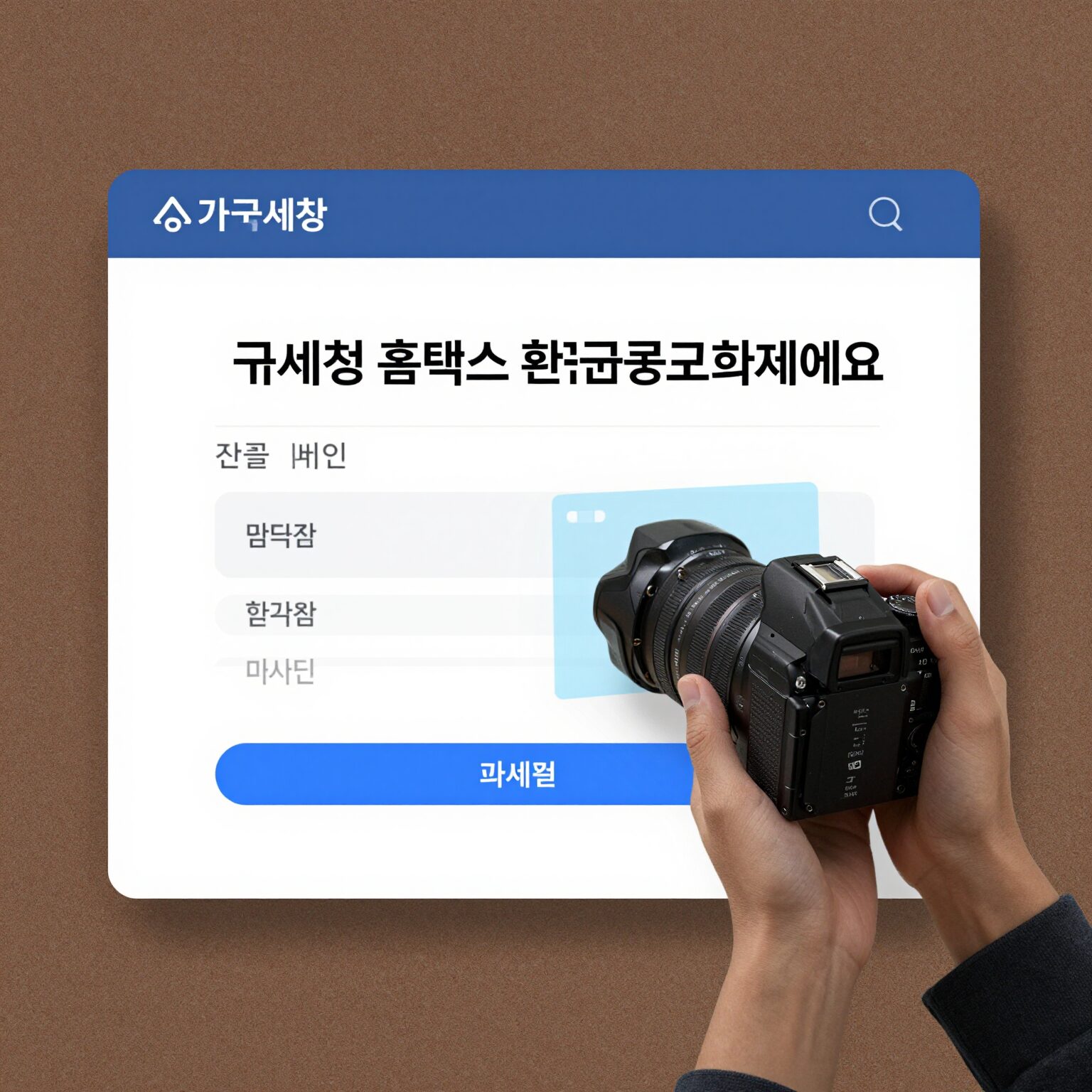 국세청 홈택스 환급금 조회 화면 예시