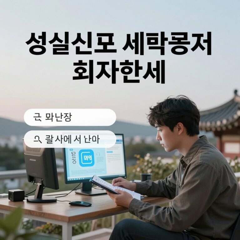성실신고 세액공제와 최저한세 개념 설명 이미지