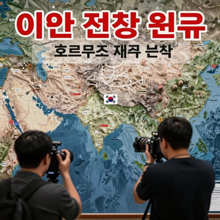 이란 전쟁 이유 분석 호르무즈 해협과 중동 지도