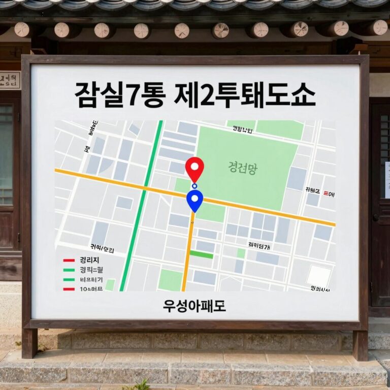 잠실7동 제2투표소 우성아파트 경로당 위치 지도
