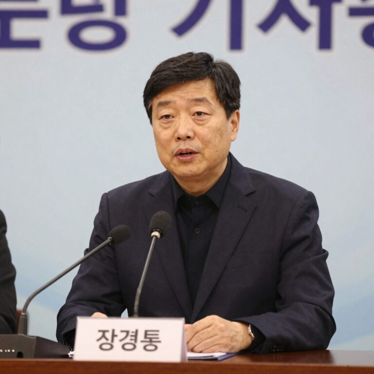 자유통일당 대표 장경동 목사가 기자회견에서 발언하고 있다.