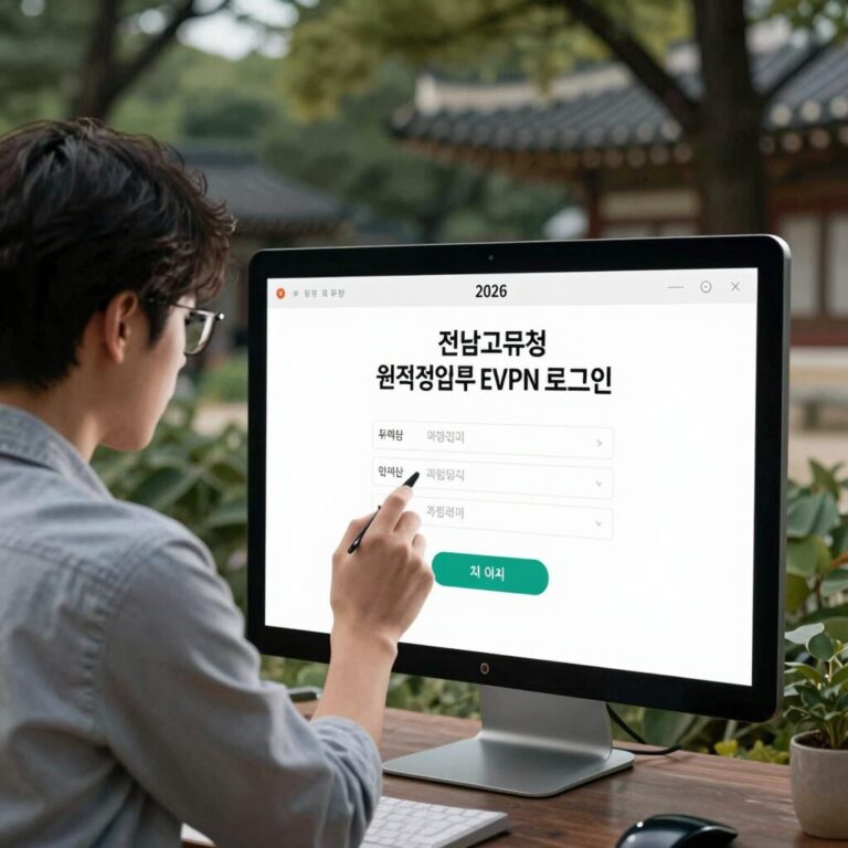 전남교육청 원격업무 EVPN 로그인 화면 2026