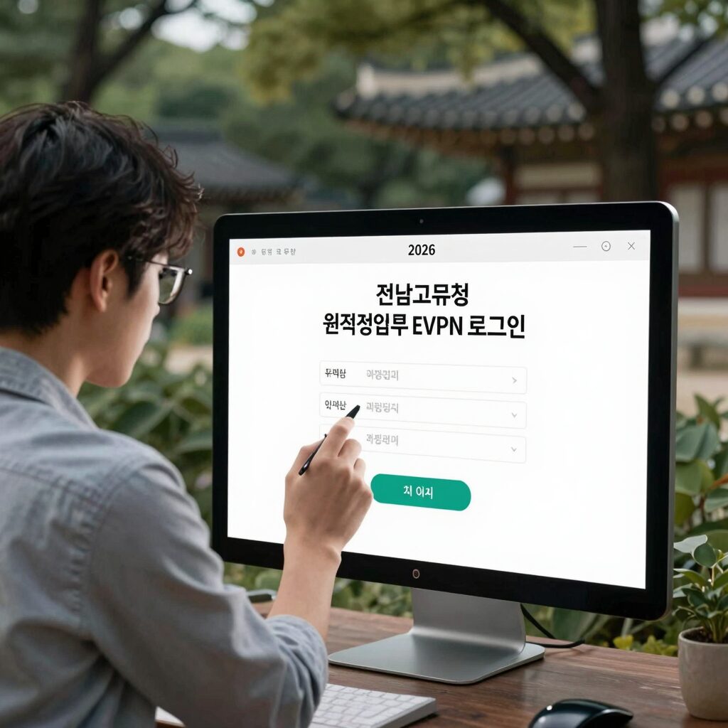 전남교육청 원격업무 EVPN 로그인 화면 2026