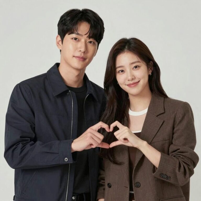 조은정과 소지섭이 촬영장에서 다정하게 포즈를 취한 사진