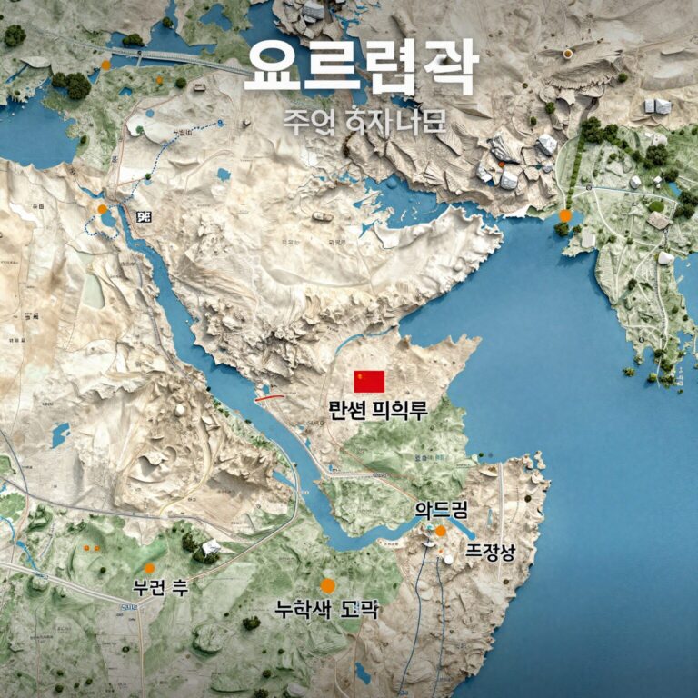 요르단 지도 위치 및 주요 도시 표시