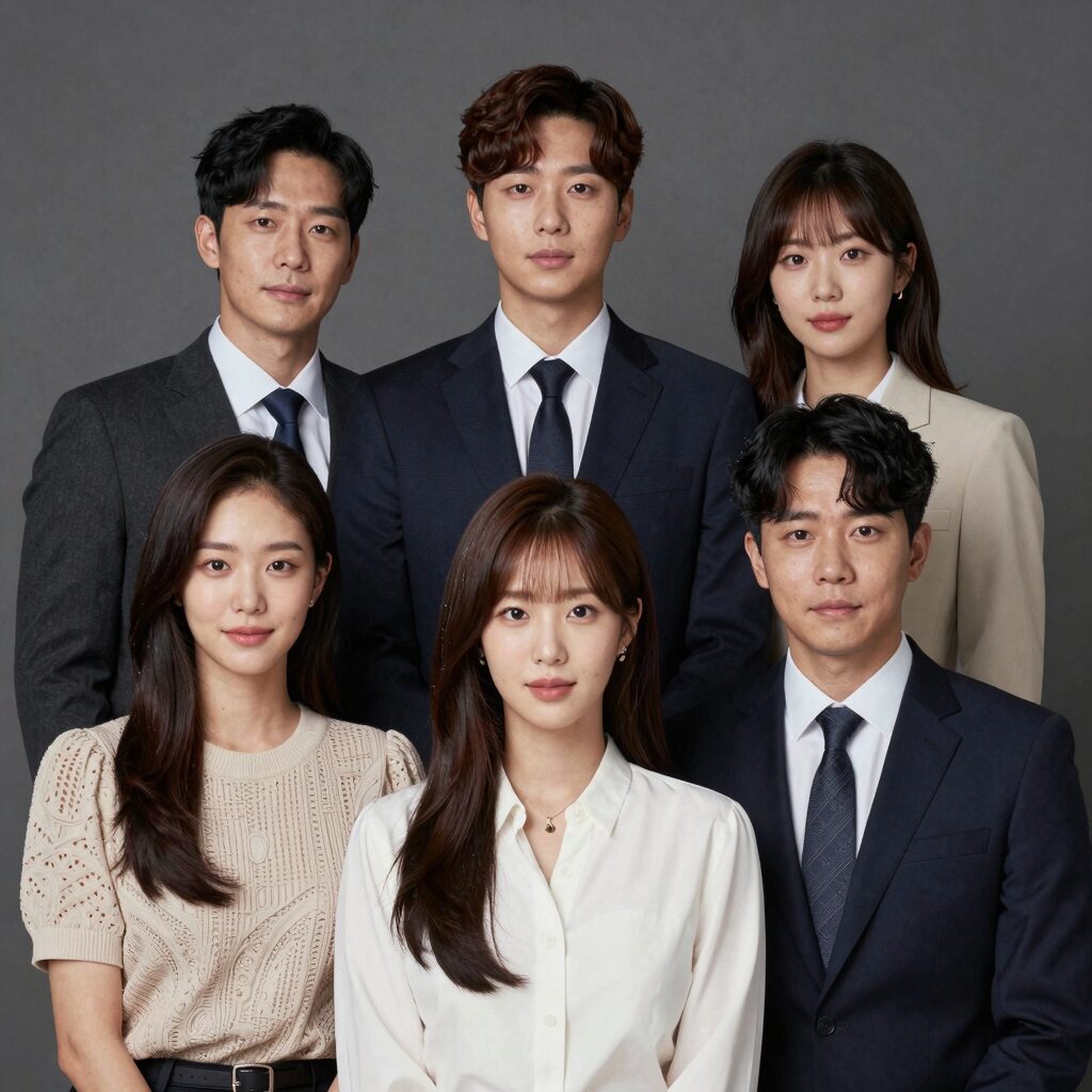 신입사원 강회장 출연진 단체 사진 이준영 손현주 이주명 전혜진 진구