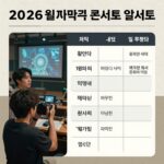 2026년 6월 마지막 주말 콘서트 일정 표 비교