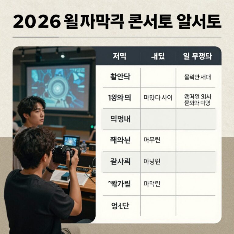 2026년 6월 마지막 주말 콘서트 일정 표 비교