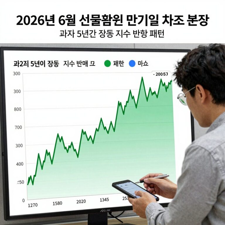 2026년 6월 선물옵션 만기일 차트 분석 - 과거 5년간 장중 지수 변동 패턴