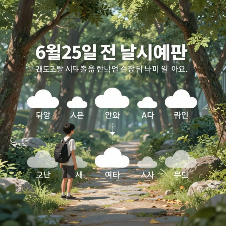 6월25일 전국 날씨 예보 일기도