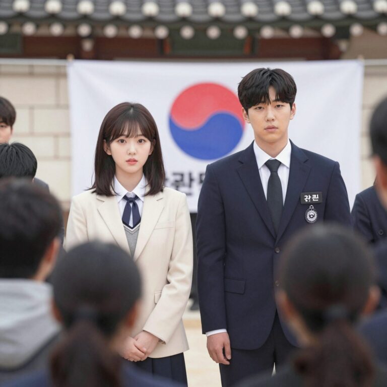 참교육 웹툰 결말 드라마 마지막 장면 나화진과 최강석 교권보호국