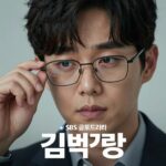 SBS 금토드라마 김부장 공식 포스터, 소지섭이 안경을 벗고 날카로운 눈빛을 발산하는 모습