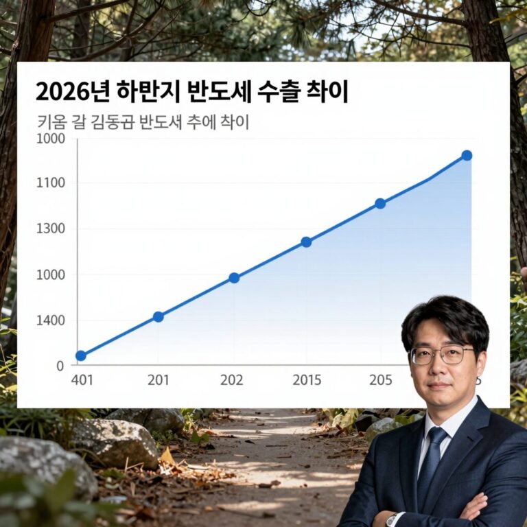 키움 김동규가 분석한 2026년 하반기 반도체 수출 추이 차트