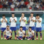 2026 월드컵 한국 축구 대표팀 승리 후 선수들이 함께 기뻐하는 모습