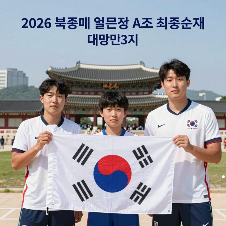 2026 북중미 월드컵 A조 최종순위 대한민국 3위