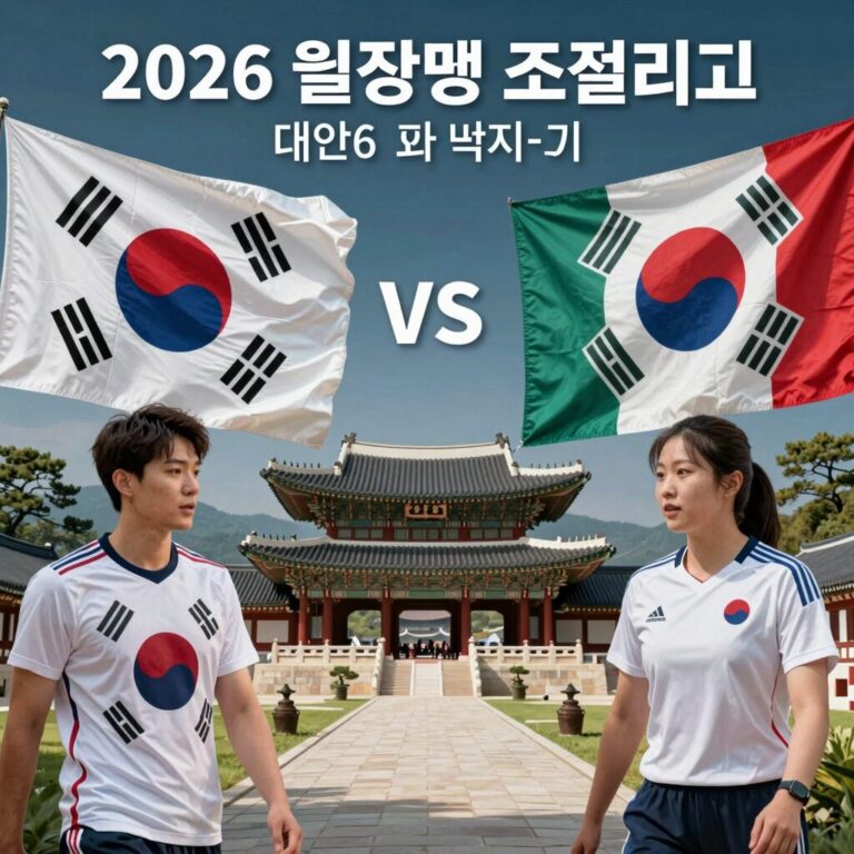 대한민국과 멕시코의 2026 월드컵 조별리그 경기 포스터