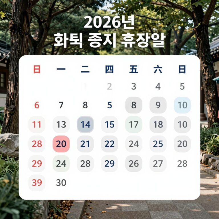 2026년 한국 증시 휴장일 달력
