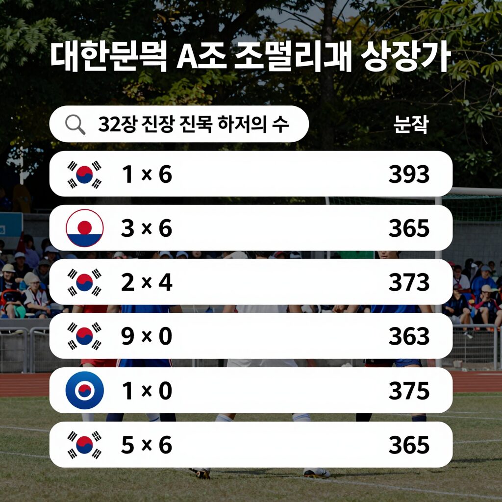 대한민국 A조 조별리그 상황과 32강 진출 경우의 수 분석