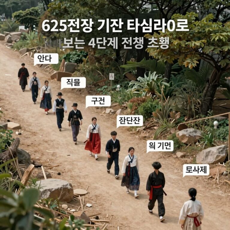 625전쟁 기간 타임라인으로 보는 4단계 전쟁 흐름
