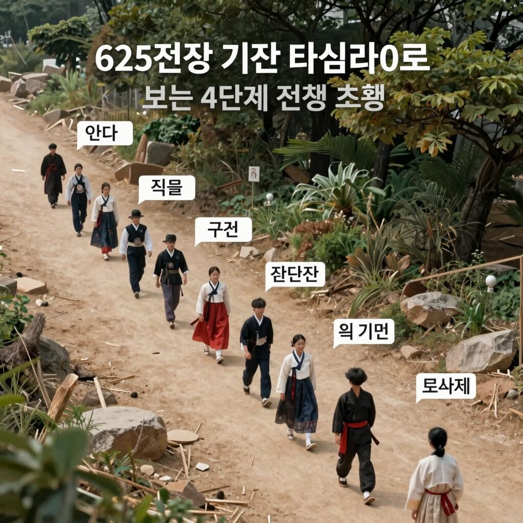 625전쟁 기간 타임라인으로 보는 4단계 전쟁 흐름