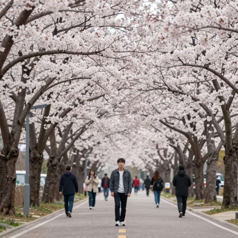 임블리 능수벚꽃길 경주 보문단지 봄 풍경