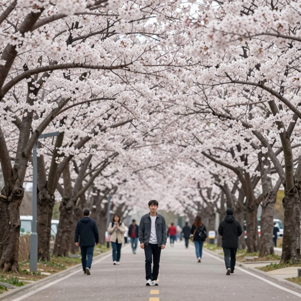 임블리 능수벚꽃길 경주 보문단지 봄 풍경