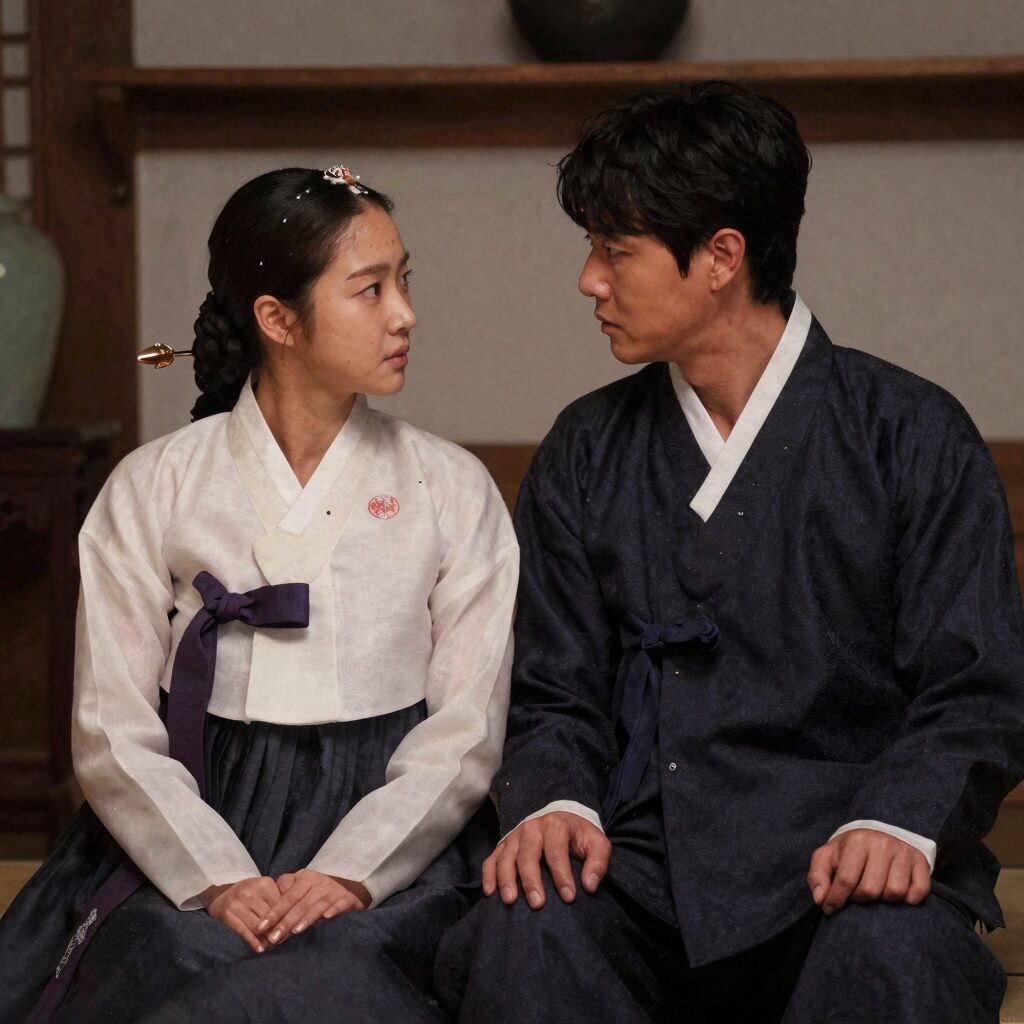 사랑과 전쟁 드라마에서 전처와 현처의 위험한 동거 장면을 표현한 이미지