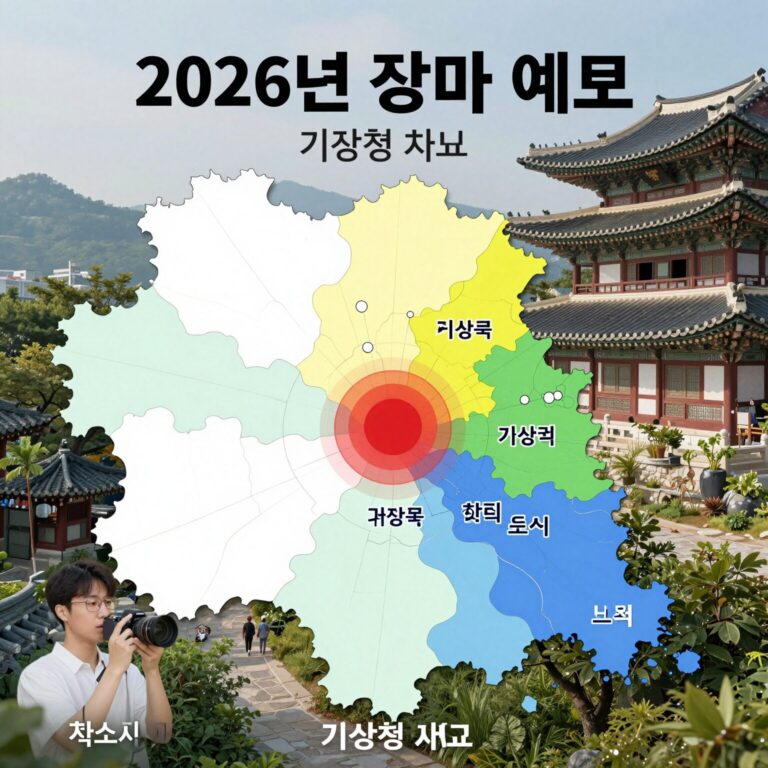 2026년 한국 장마 예보 기상청 차트