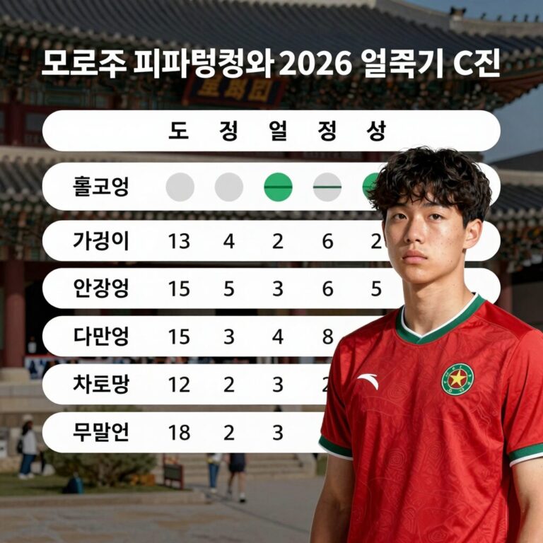 모로코 피파랭킹과 2026 월드컵 C조 경기 일정 정보를 담은 블로그 포스트의 대표 이미지
