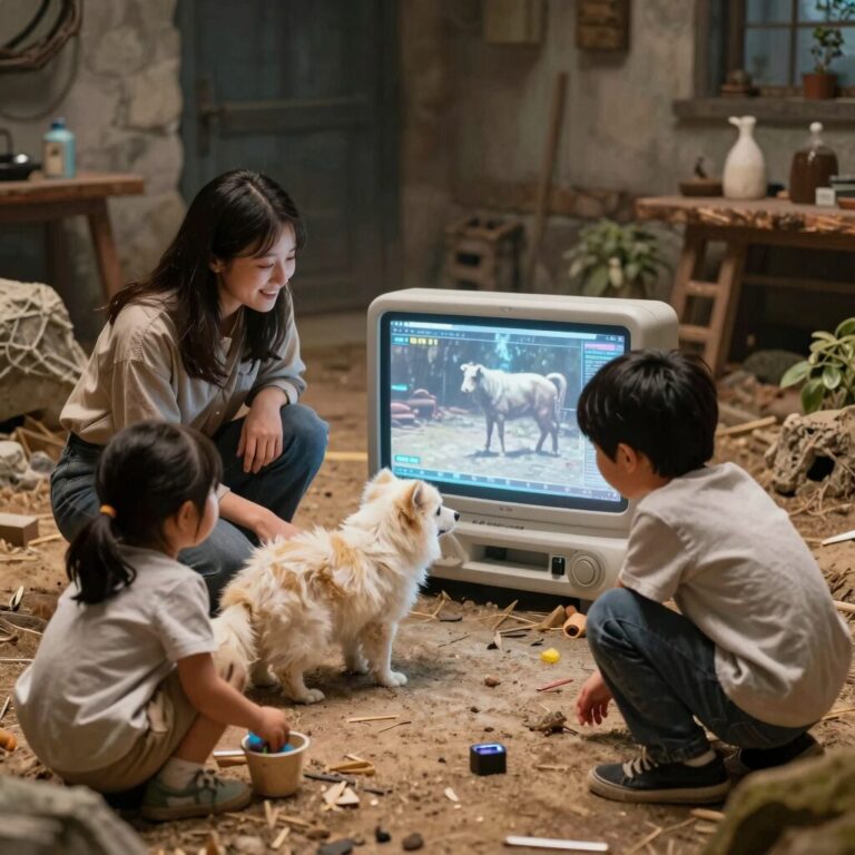 무무스가드 플러스액을 가족이 사용하는 모습