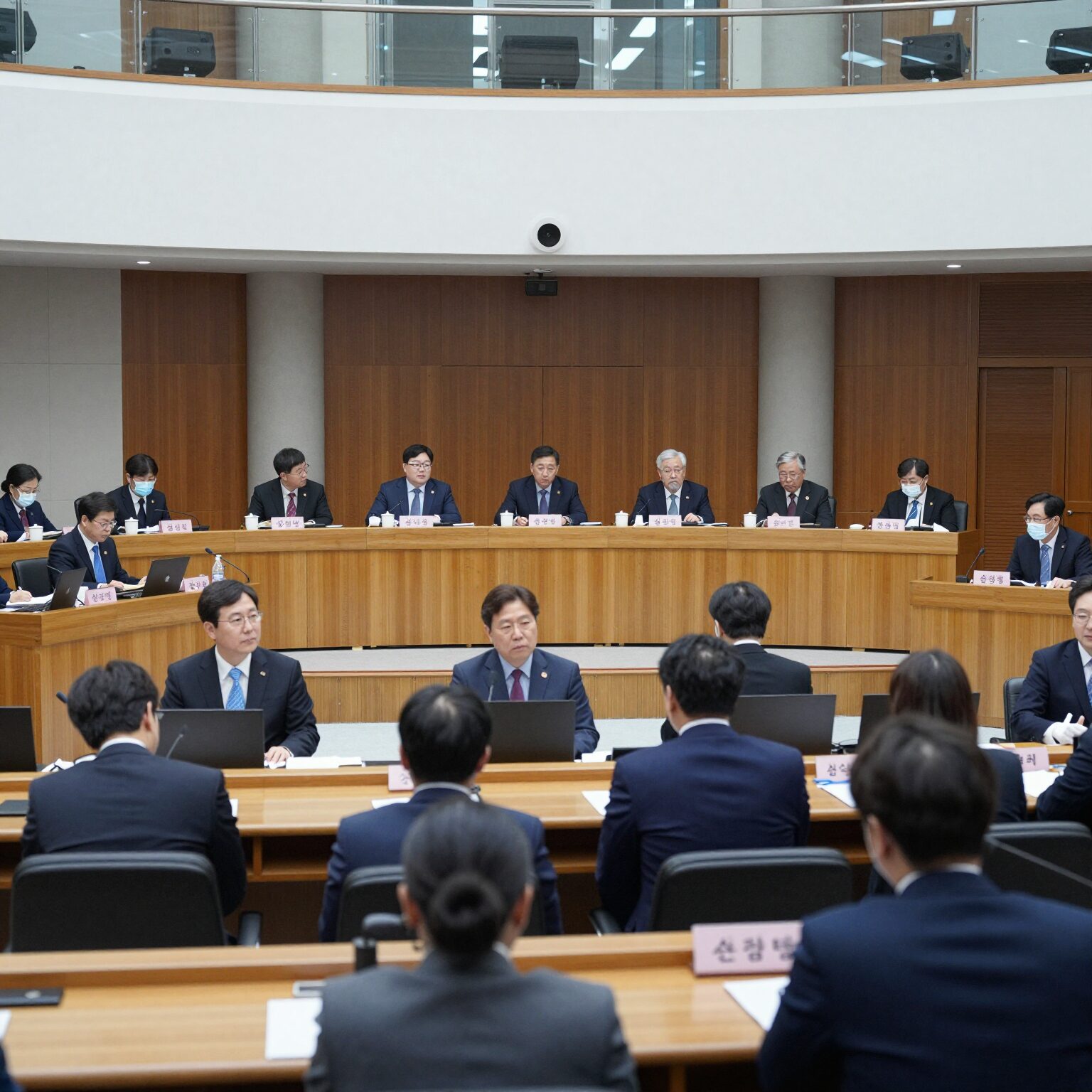 국회 본회의장에서 상임위원장 선출안 통과를 기다리는 의원들