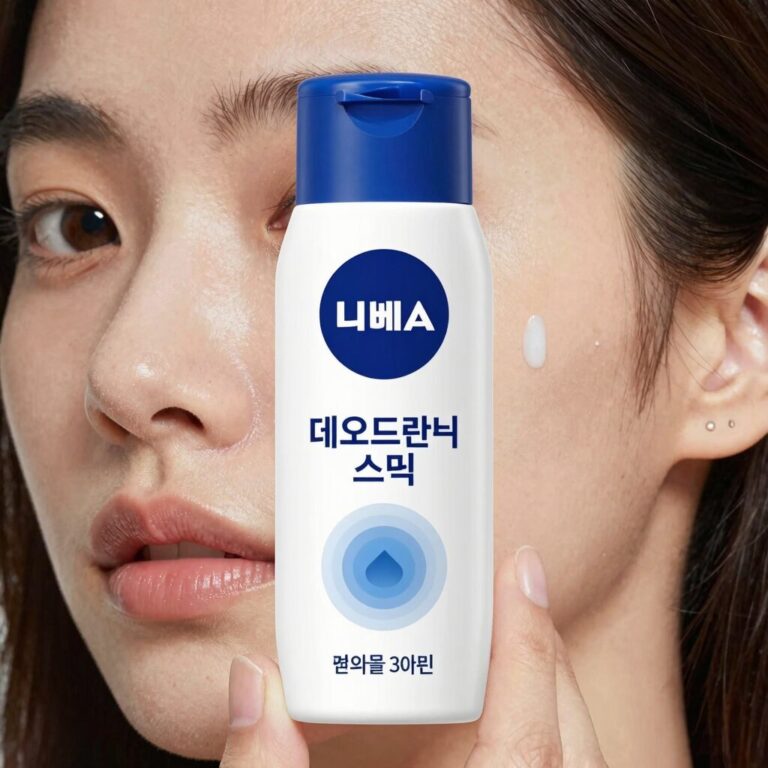 니베아 데오드란트 스틱 제품 사진, 보송한 피부 표현