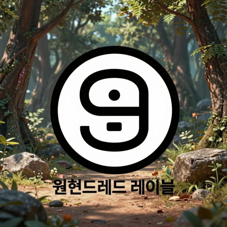 원헌드레드 레이블 로고 감성적인 디자인