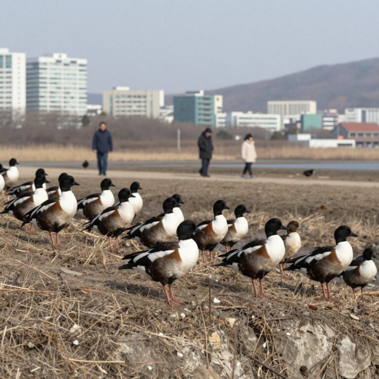 대구 팔현습지 흰뺨검둥오리 청둥오리 무리 왕버들숲 하식애 절벽