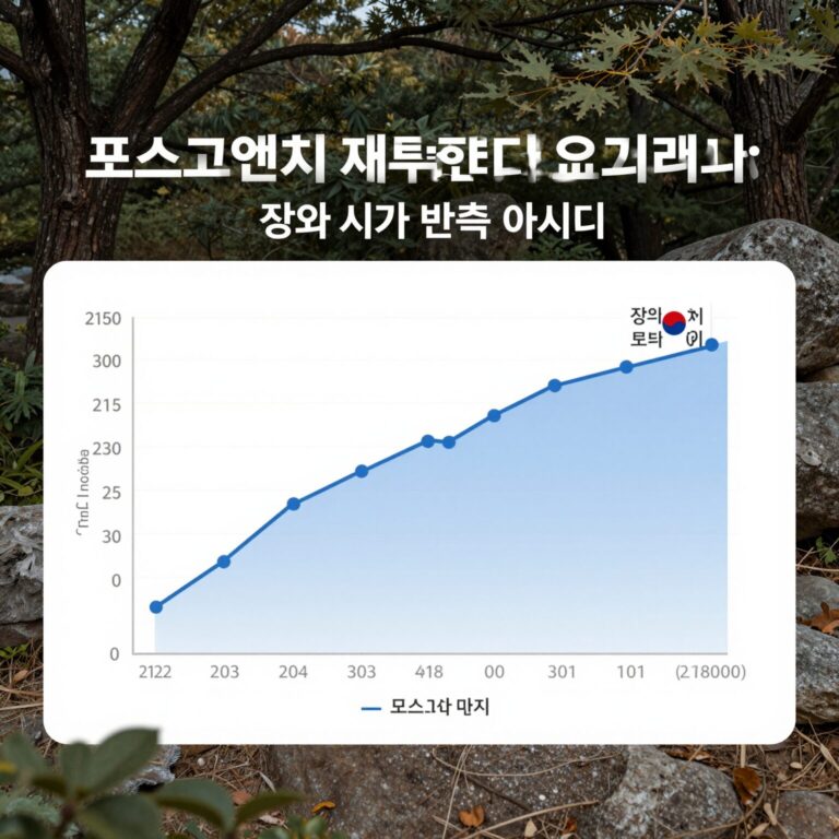 포스코이앤씨 재무 데이터 요약 그래프와 장외 시가 변동 추이