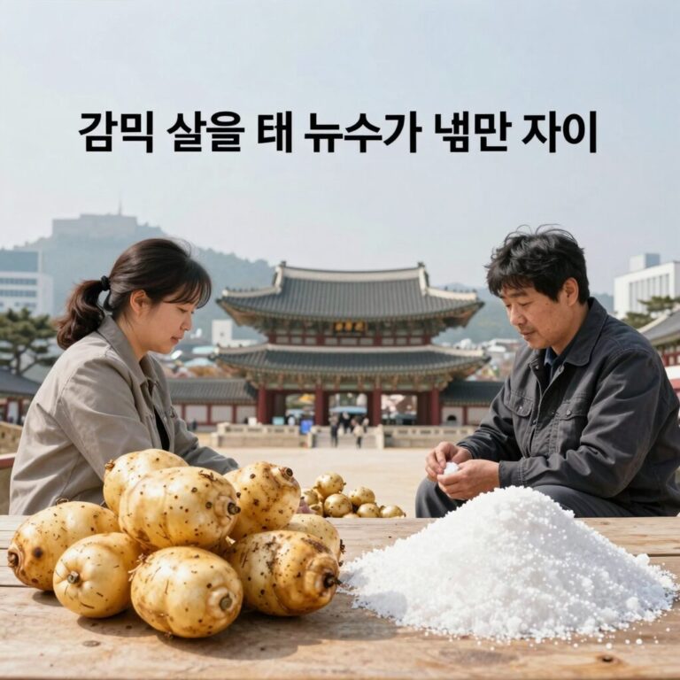감자 삶을 때 뉴슈가와 설탕 차이 비교