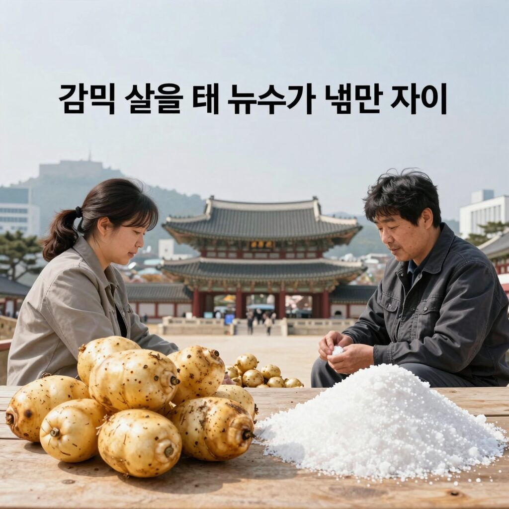 감자 삶을 때 뉴슈가와 설탕 차이 비교