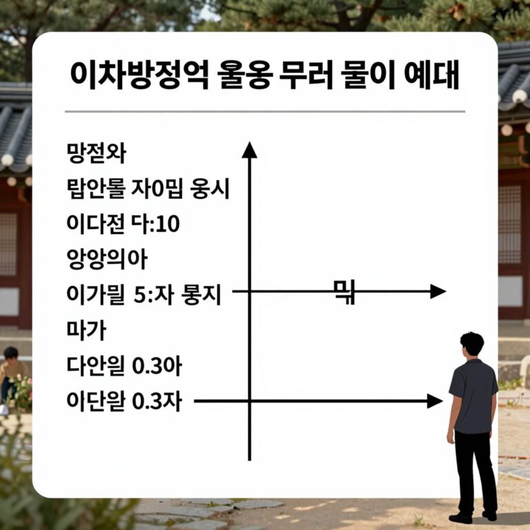 이차방정식 활용 문제 풀이 표와 예제