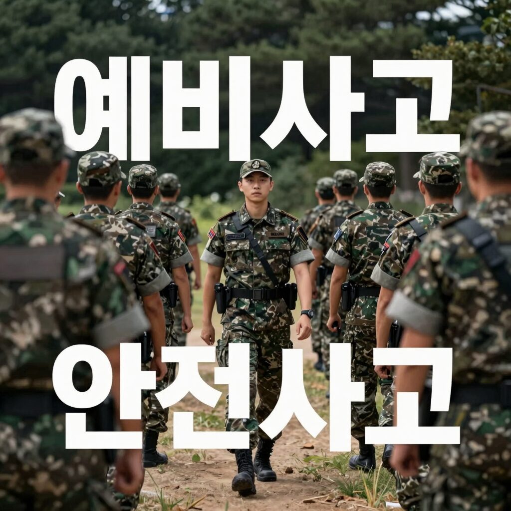 예비군 훈련 중 안전사고 예방 포스터