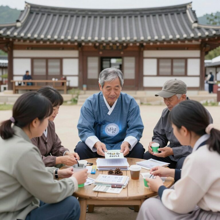 농어촌 기본소득 시범사업으로 지역화폐를 사용하는 주민들