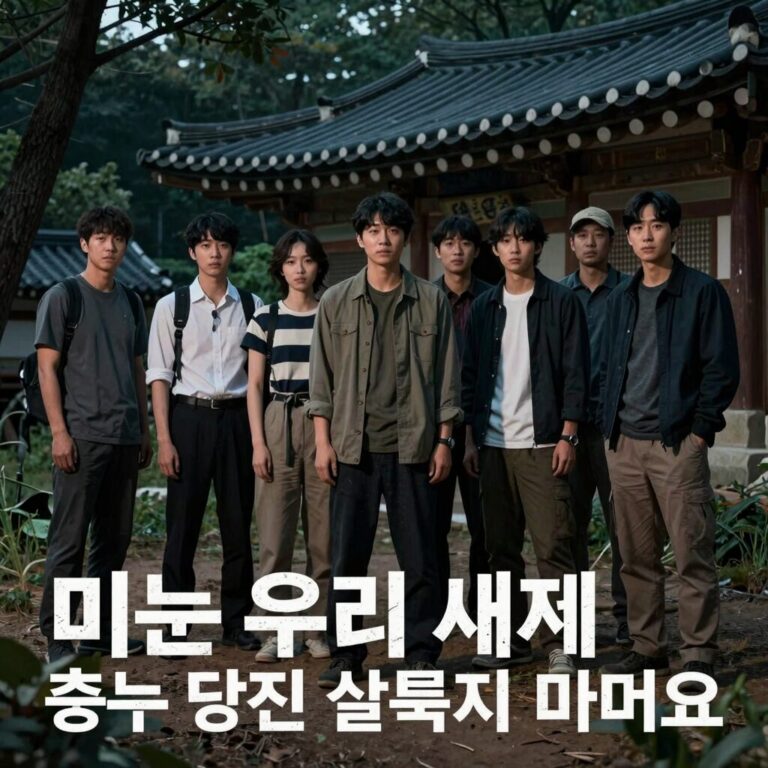 미운 우리 새끼 출연진이 방문한 충남 당진 살목지 전경 음산한 분위기