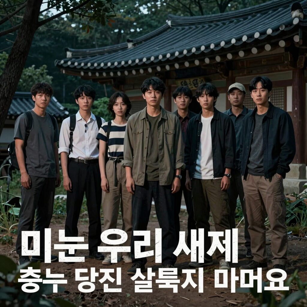 미운 우리 새끼 출연진이 방문한 충남 당진 살목지 전경 음산한 분위기