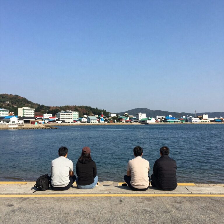 삼척 장호항 인드라망 펜션에서 바라본 항구 전경
