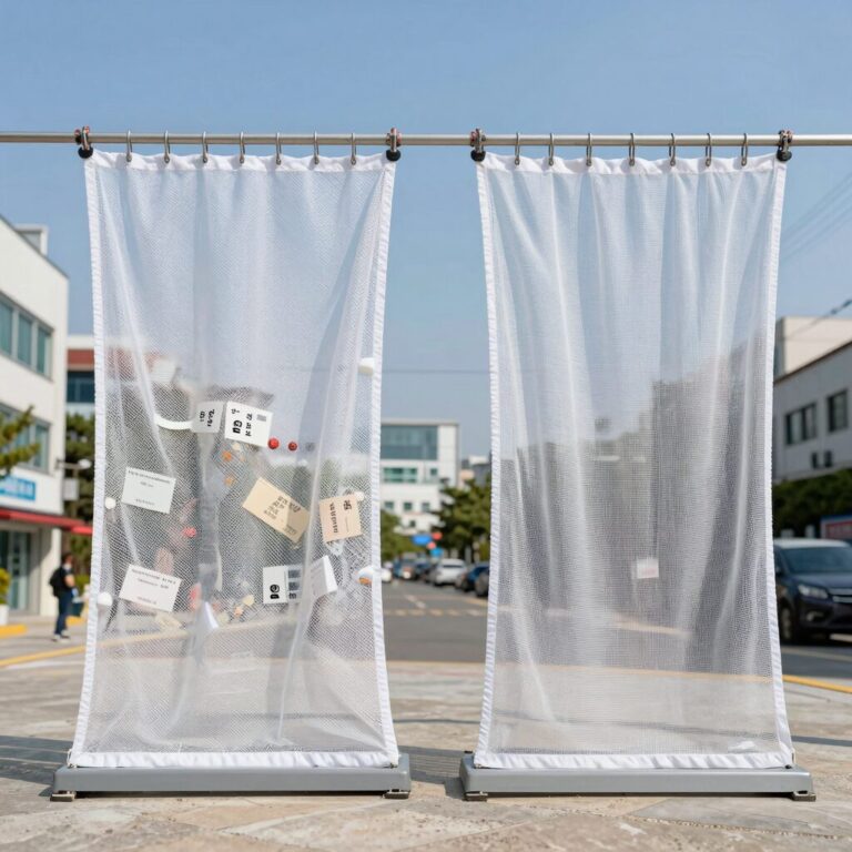 실리콘 수모와 메쉬 수모를 나란히 놓고 비교한 사진. 각각의 재질과 디자인 차이를 한눈에 볼 수 있다.